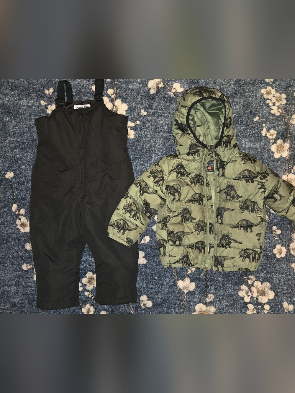 The Children's Place Olive Green Puffer Jacket with Hood